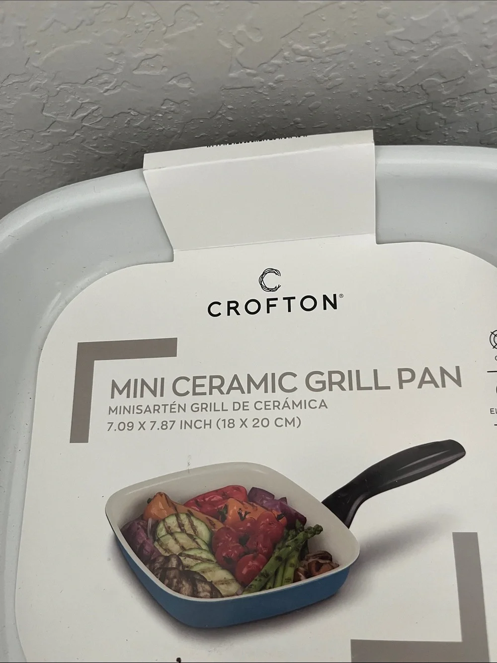 Crofton Mini Ceramic Grill & Wok Pan - Teal Blue Exterior Dorm 1st Apt Ready !